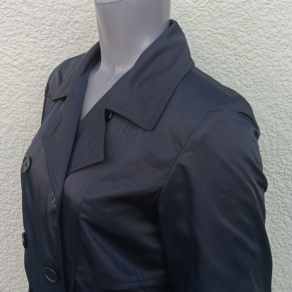 LIZ CLAIBORNE PETITES (UKRAINE) VINTAGE DOUBLE-BREASTED TRENCH COAT (LADIES) - Picture 11 of 17